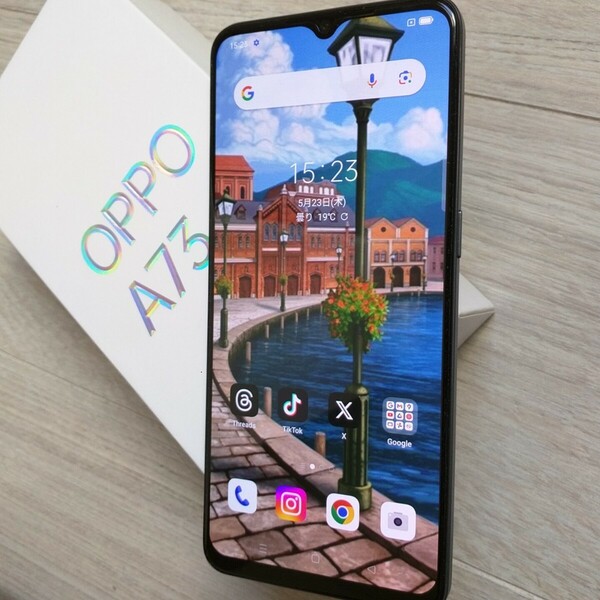 すぐに即決！　OPPO A73　シックなネイビー　概ね美品だと思います。 　esim対応　デュアルsim 　電池も良好 　SIMフリー版