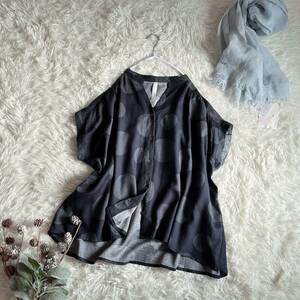 ①lupilien flax linen dot oversize blouse . color largish easy free 