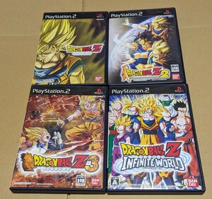 【送料無料】【PS2】 ドラゴンボールZ 2 3 インフィニットワールド 4点まとめ売り 