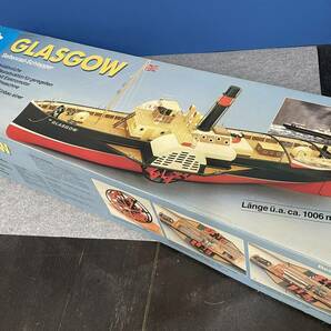 希少/未組み立て◎グラウプナーGraupner☆1/40「グラスゴーGLASGOW」パドラー・タグボート/RCボート スケールモデルKIT☆の画像1