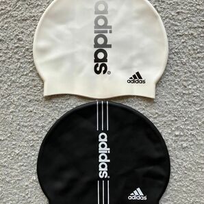 adidas swimcap アディダス スイムキャップ シリコン製 2枚