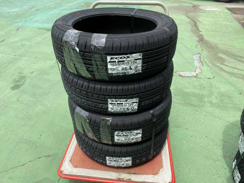 ☆ 2024年製 YOKOHAMA ECOS ES31 165/55R15 75V ☆ 新品4本セット ☆送込本州 27,000円軽自動車　N-BOX　ワゴンR　ムーヴ