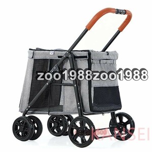  new goods * light weight assembly easy pet Cart dog for carry cart dog for stroller pet buggy folding type dog Cart cat dog combined use 360° rotation 