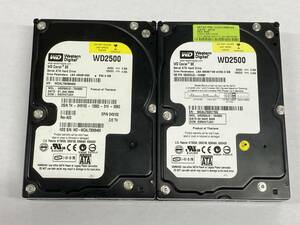 ウエスタンデジタル製　3.5インチHDD 250GB SATA WD2500　2個セット