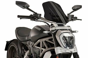 在庫あり Puig 8922F スクリーン バイザー DUCATI X DIAVEL / X DIAVEL S (16-18) [ダークスモーク/ロング] プーチ NEW GENERATION