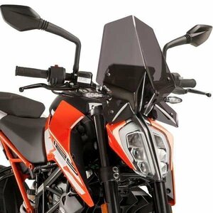 在庫あり Puig 9514F スクリーン バイザー KTM 125DUKE / 200DUKE / 390DUKE (17-18) [ダークスモーク] プーチ NEW GENERATION