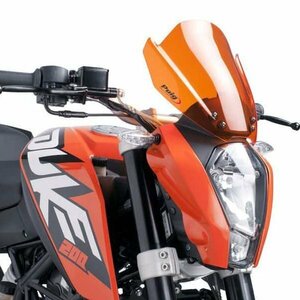 在庫あり Puig 6275T スクリーン バイザー KTM DUKE390 200 125 (11-) [オレンジ] プーチ NEW GENERATION