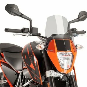 在庫あり Puig 6009H スクリーン バイザー KTM 690DUKE (12-18)/ 690DUKE R (12-17) [スモーク] プーチ NEW GENERATION