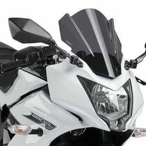 在庫あり Puig 7630F スクリーン Kawasaki Ninja250SL (15-16) ニンジャ250SL [ダークスモーク] プーチ レーシング タイプ