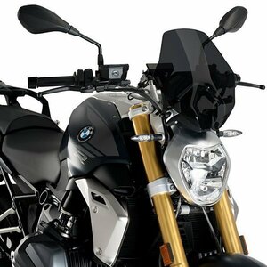 在庫あり Puig 3624F スクリーン バイザー BMW R1250R (19-20)[ダークスモーク/ショート] ステー付き プーチ NEW GENERATION