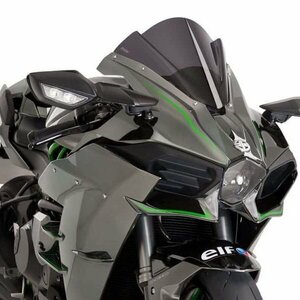 在庫あり Puig 7631F スクリーン Kawasaki Ninja H2 / Ninja H2R (15-21) [ダークスモーク] プーチ レーシング タイプ