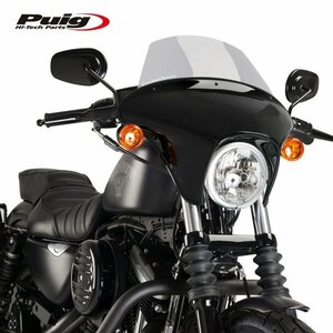 在庫あり Puig 21054H ウィンドシールド BATWING SML ツーリング SPORTSTER IRON XL883N (09-20)[スモーク] プーチ スクリーン