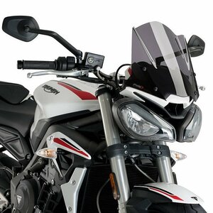 在庫あり Puig 20432F スクリーン バイザー ショート TRIUMPH　STREET TRIPLE S (20-22) [ダークスモーク] プーチ NEW GENERATION