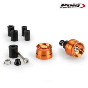 在庫あり Puig 21016T SPEED BAR END 汎用 M6 [オレンジ] ハンドルバーエンド プーチ