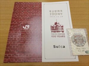 Suica 東京駅開業100周年記念 専用台紙付 JR東日本