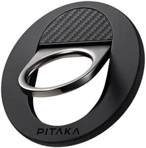 PITAKA MagSafe リング MagEZ Grip マグネット式スマホリング バンカーリング 角度調節可能 スタンド機能付