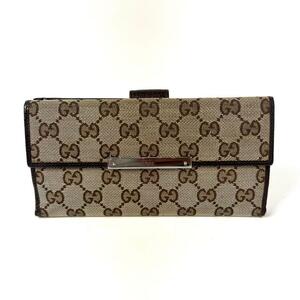 GUCCI グッチ　GGキャンバス　長財布　　グッチ財布　正規品　中古品