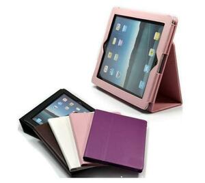 シンプル・軽量カバー/新しいiPad2/iPad3手帳型ケース/9色tksss