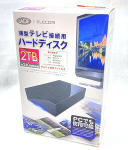 未開封 エレコム 外付けハードディスク HDD ELECOM LACIE LCH-DB2TUTVS 2TB 薄型テレビ接続用