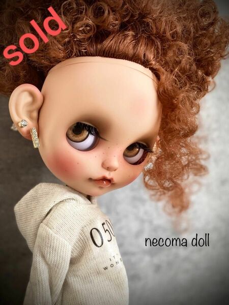 【necoma doll】ボンバーアフロのタン肌ちゃん◆アウトフィットフルセット！