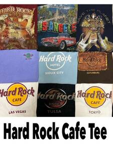 USA古着卸 洗濯済 Hard Rock Cafe Tシャツ 9着 セット まとめ売り 半袖 ハードロックカフェ ロゴ 1円スタート 卸売 アメリカ古着 plywood01