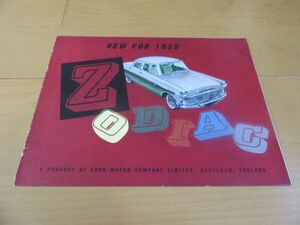  Ford V^58 year 11 month England version Zodiac old car . catalog 