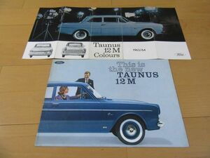  Ford V^63 year west Germany version tauns12M& color chart attaching old car catalog 