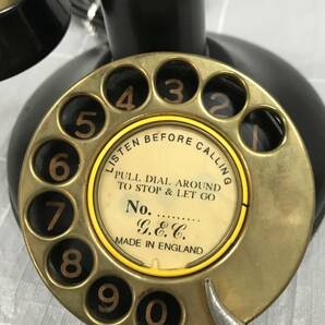 GEC ゼネラル・エレクトリック社 ダイヤル式 卓上電話機 イングランド製 レトロ アンティーク 時代物 電話機 インテリア 趣味 コレクター の画像7