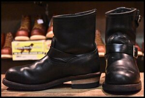 【9D 中古 11年】レッドウィング 2976 ショート エンジニア 黒 ブラッククローム スチールトゥ ブーツ redwing HOPESMORE