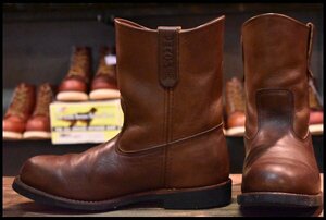 【9.5EEE 良品 11年】レッドウィング 966 ペコス 茶 ブラウン スチールトゥ プルオン ブーツ redwing HOPESMORE