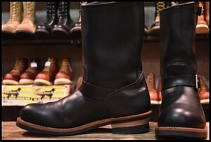 【13D 美品 19年】レッドウィング 2268 エンジニア 黒 ブラッククローム スチールトゥ ブーツ redwing HOPESMORE