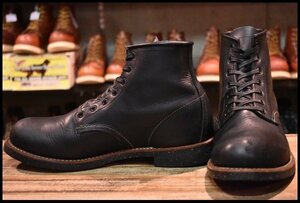 【8D 良品 12年】レッドウィング 9160 ブラックスミス 黒 ブラック ハーネス プレーントゥ ラウンドトゥ ブーツ redwing HOPESMORE