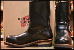 【10D 箱付 美品 14年】レッドウィング 2268 エンジニア 黒 ブラッククローム スチールトゥ ブーツ redwing HOPESMORE