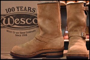 【7D 箱付 良品 18年】WESCO ウエスコ カスタムボス バーラップ ラフアウト 9インチハイト レザーライニング ブーツ BOSS HOPESMORE