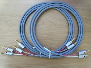  speaker cable Canare CANARE 4S6-EM gray both edge banana plug attaching 2m× 2 ps unused new goods * free shipping 