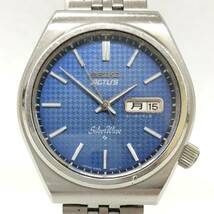 SEIKO ACTUS Silver Wave / 6306-8010 / セイコー アクタス シルバーウェーブ / 自動巻き / 21石 / デイデイト / 青文字盤 / 稼働 / 現状品_画像1