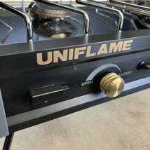 ●希少品【ブラックカラー】UNIFLAME ユニフレーム US-1900 ツインバーナー/コンロ/日本製/2回のみ使用/箱付き/状態良好/_画像4