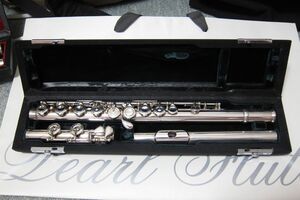 【楽器】 フルート パール Flute Pearl 2本（1本はオマケ）／ PF-6750E 頭部管・銀製（VIVO） ／オマケ PF-535 リップ・銀製？