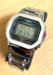 新品 フルメタル CASIO カシオ G-SHOCK DW-5600UE DW-5600 カスタム デジタル腕時計 ステンレス