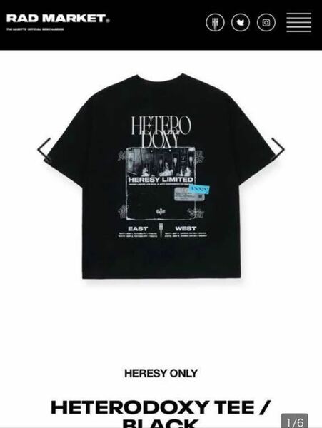 the GazettE Tシャツ　フリーサイズ　新品未開封　heterodoxy ガゼット