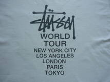 STUSSY　ステューシー　ワールドツアー　半袖　Tシャツ　ホワイト　サイズL_画像3