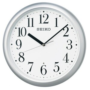 セイコー 電波時計 壁掛け時計 KX218S 銀色メタリック アナログ