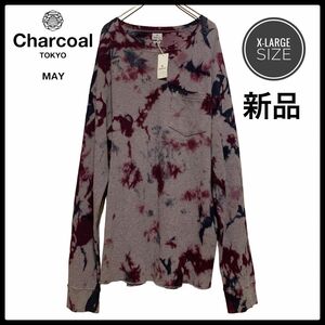 charcoal TOKYO チャコール TYEDYE THARMAL/サーマル ダイダイ柄 カットソー Tシャツ X-LARGE