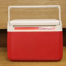 Coleman コールマン クーラーボックス モデル5210 赤 レッド レトロ ビンテージ レジャー アウトドア W34×D24×H26cm ZA368_画像4