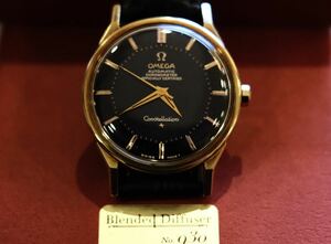  hard-to-find 1962 year made rare 18 pure gold black mirror dial Omega Constellation CONSTELLATION