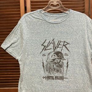 1スタ 再落無し AGOE 水色 バンド Tシャツ SLAYER スレイヤー ドクロ 90s 00s ビンテージ アメリカ 古着 ベール 卸 仕入れ