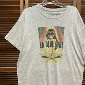 1スタ 再落無し AGPP グレー アニメ Tシャツ LA BLUE GIRL ピンナップガール 美少女キャラ 90s 00s ビンテージ 古着 卸 仕入れ