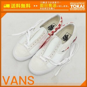 ★MA17 [送料無料/中古美品] バンズ VANS クラシック スリッポンキャップ チェッカーボード US9.5(27.5cm) ホワイト