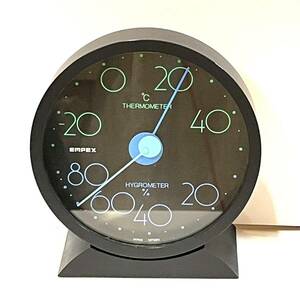 温湿度計 EMPEX 湿温度計 ブラック 掛け 置き　k2405191