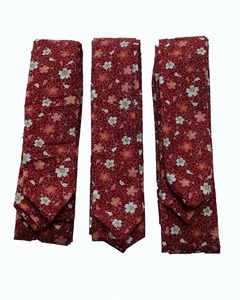 腰紐 腰ひも3本セット K4222-M3 送料無料 サイズM 着付用小物 赤い花柄の腰紐 お買いなセットです